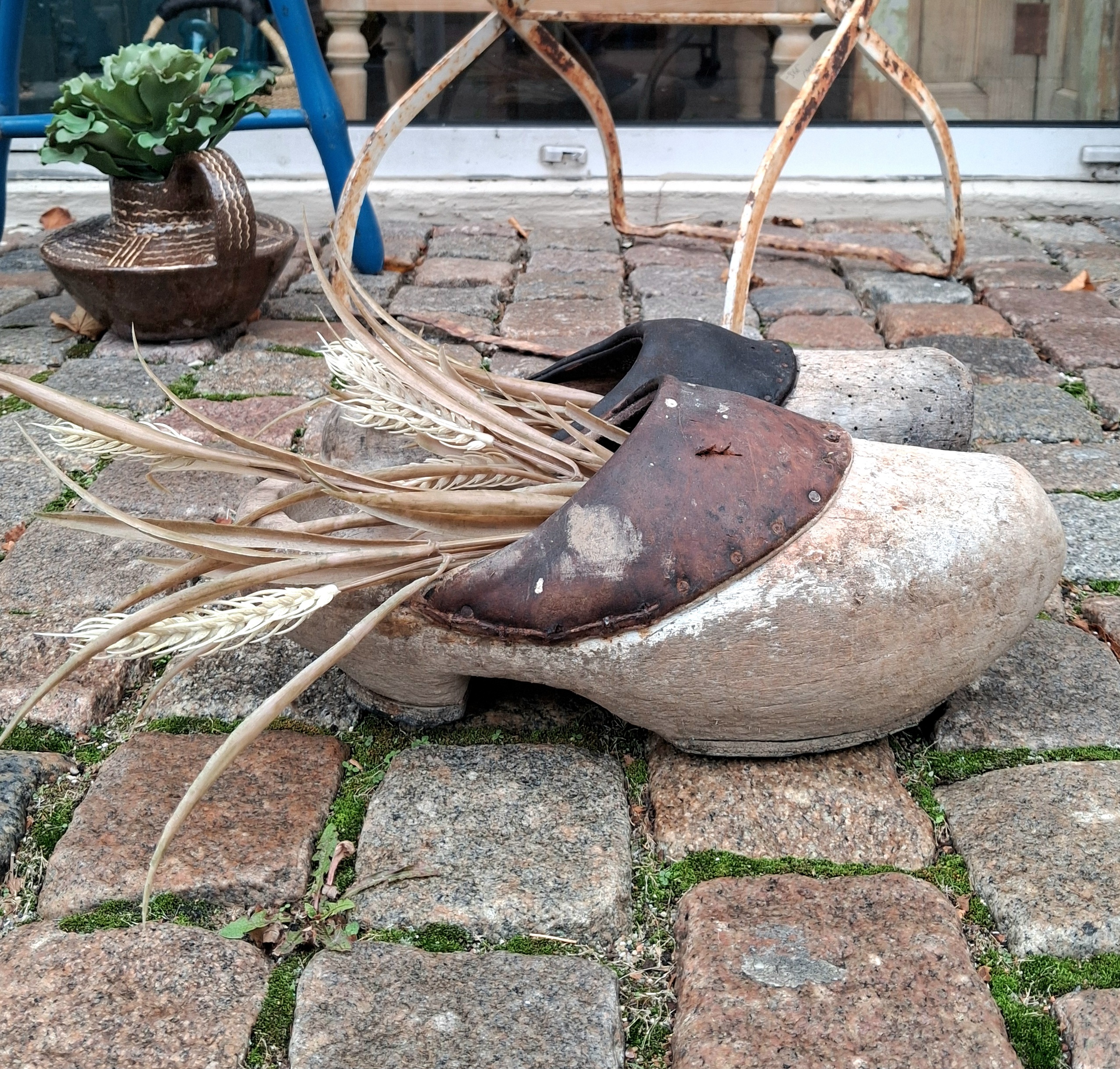 Antikke danske træsko - sæt med 2 stk.