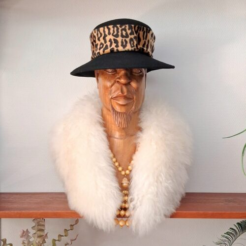 Lækker lammeskinds pelskrave – hvid