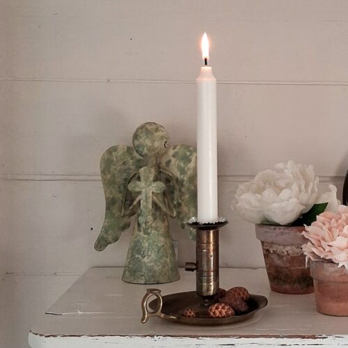 Gammel Kammerstage i messing med hejs