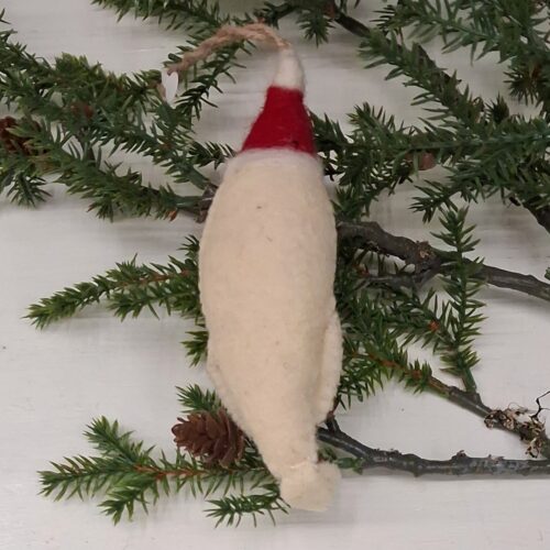 Sød Julesæl i filt – til ophæng og dekorationer