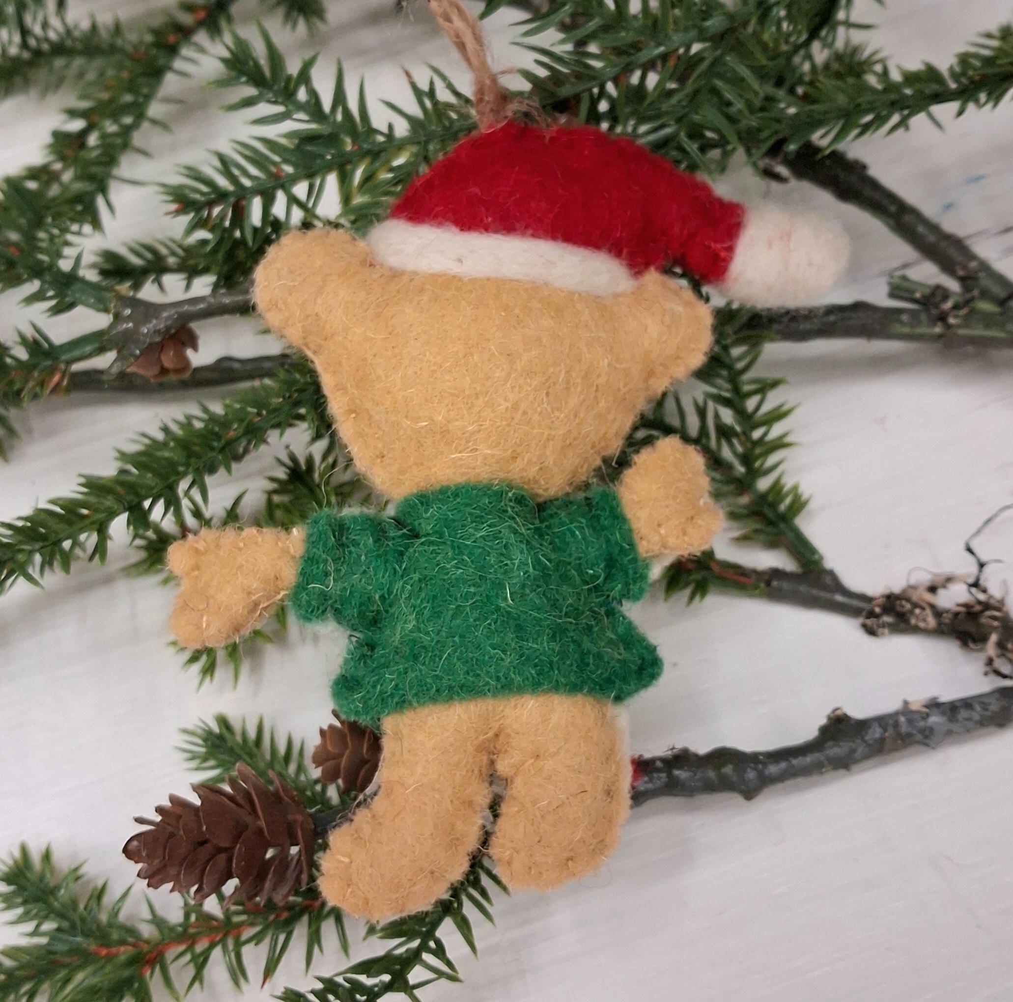 Sød julebamse i filt