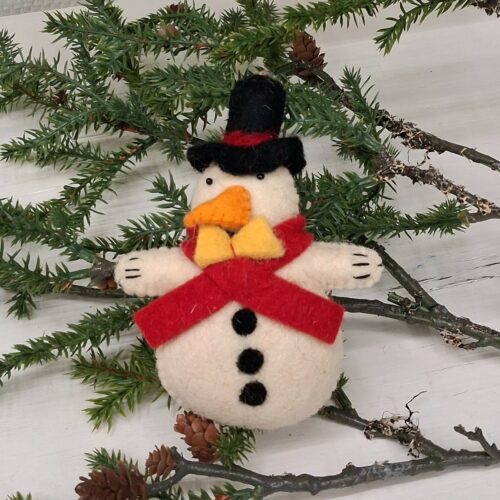 Sød Julesnemand i filt – til ophæng og dekorationer