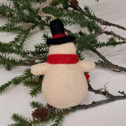 Sød Julesnemand i filt – til ophæng og dekorationer