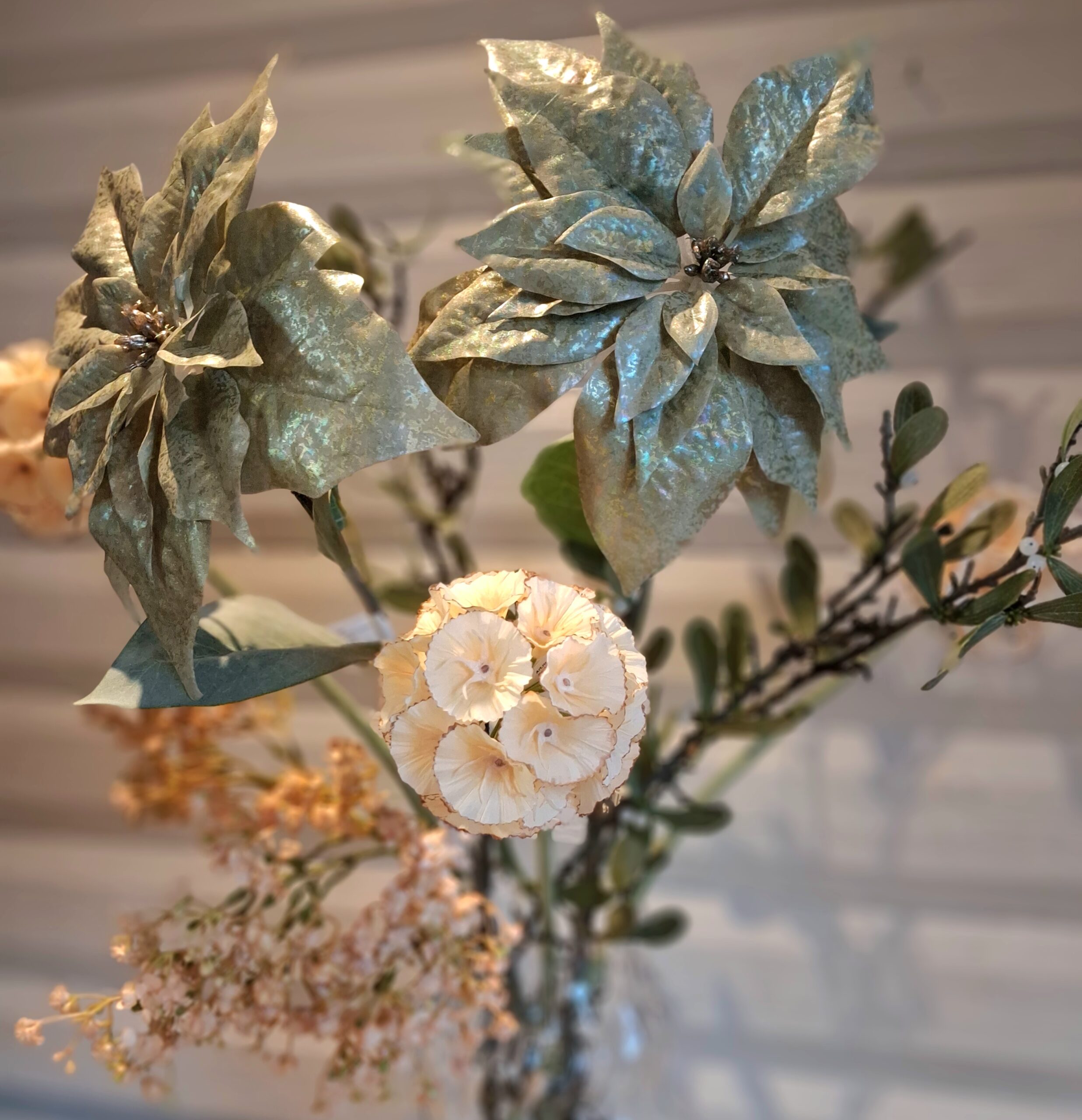 Skøn råhvid Scapiosa stilk med flot rundt blomster hoved