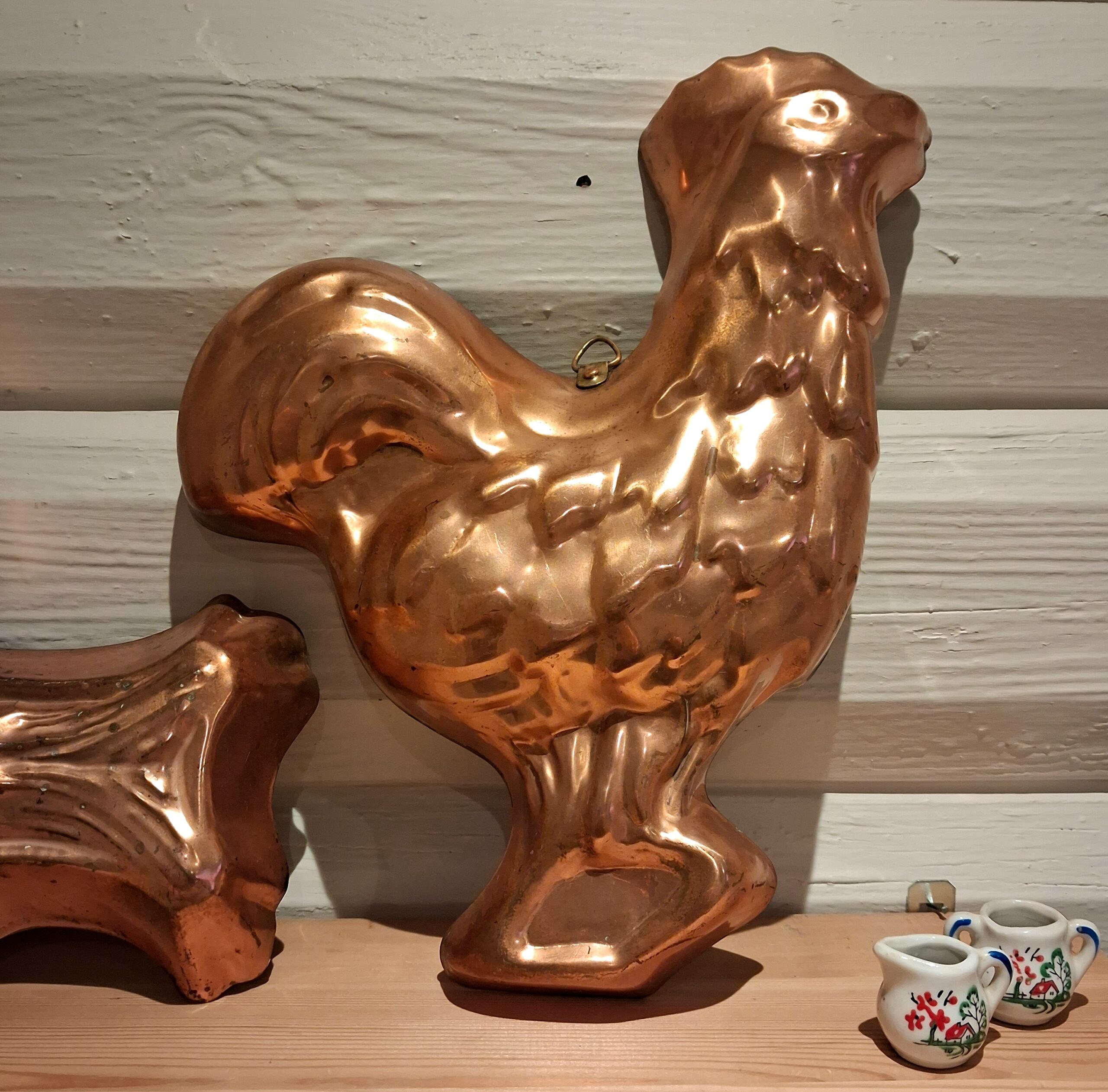 Fin gammel kobber form - hane