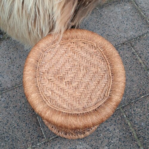 Flot retro bambus skammel i fin stand