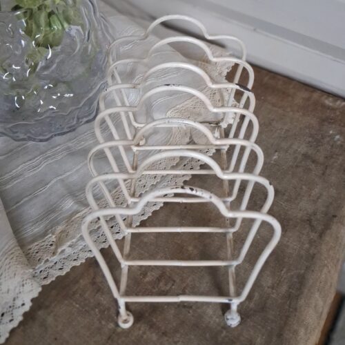 Fint tallerken stativ til 6 tallerkener i metal