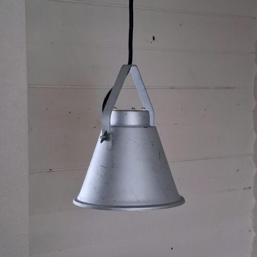 Flot zink værkstedslampe med gummikabel
