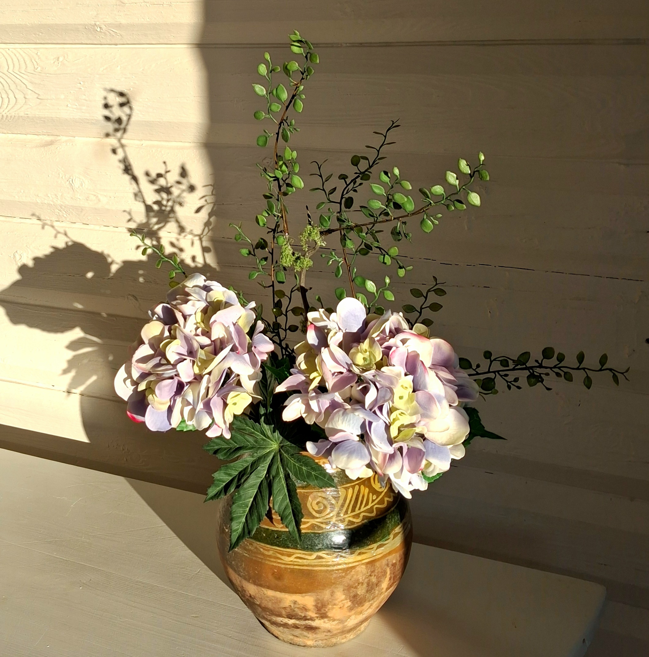 Hortensia stilk pastellilla