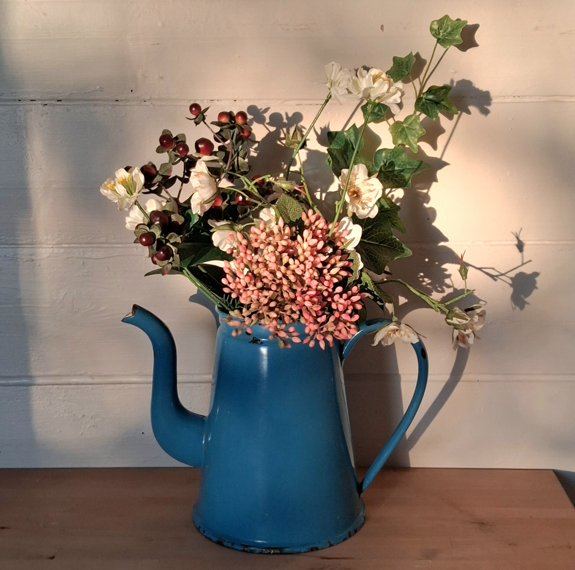 Glud & Marstrand blå emalje kaffekande