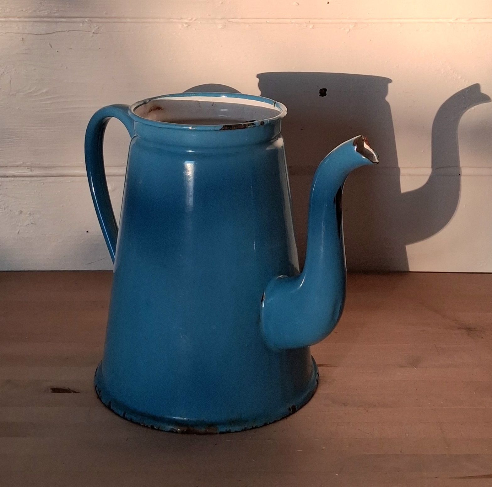 Glud & Marstrand blå emalje kaffekande