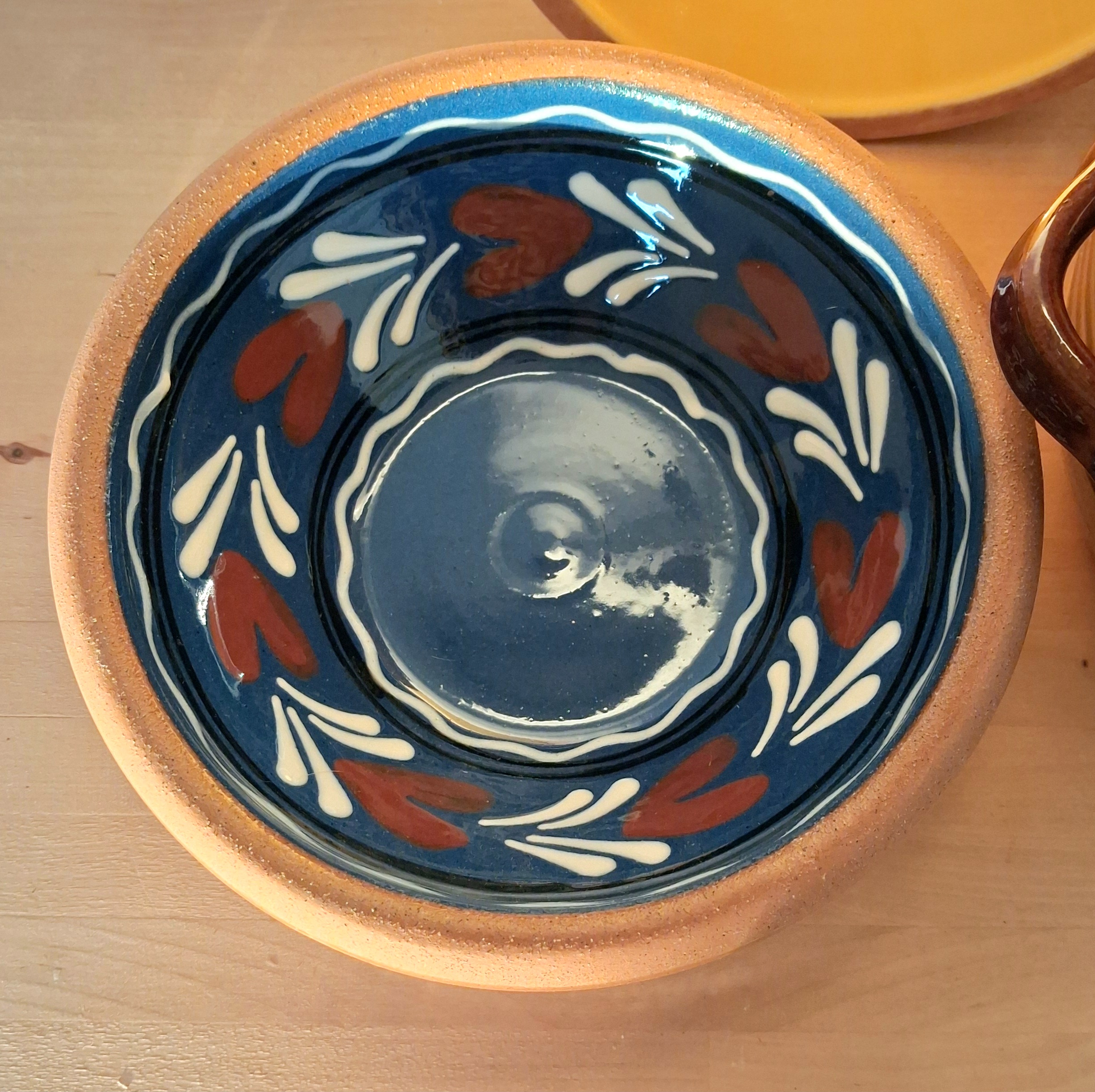 Lille lerskål Abbednæs Potteri i flot stand