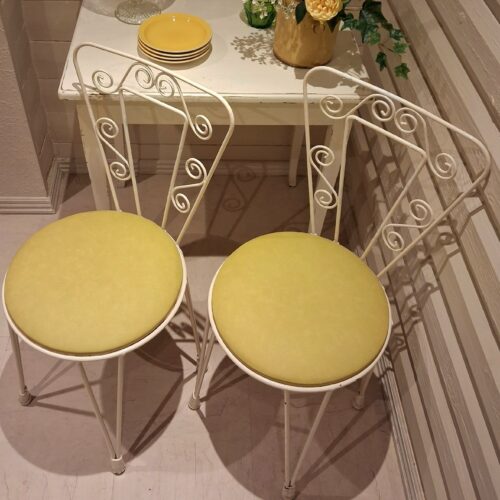 Flotte franske vintage stole – sæt 2 stk.