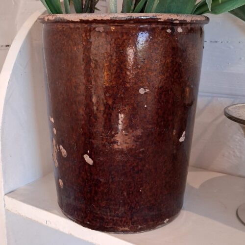 Rigtig gammel svensk syltekrukke med fin brugspatina