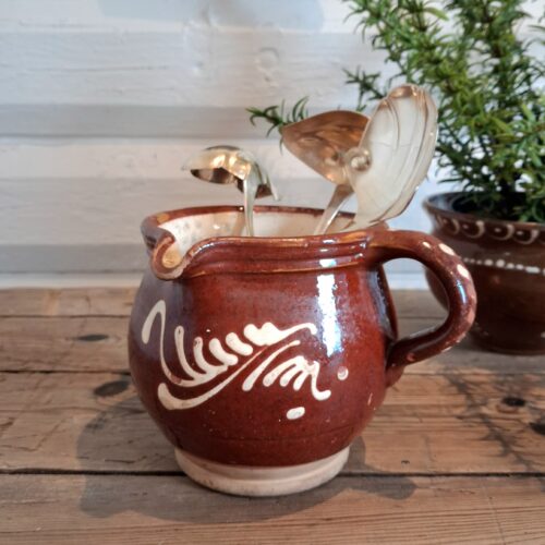 Fin rigtig gammel svensk lerkande i smuk glasur