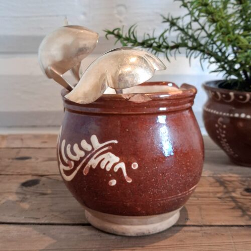 Fin rigtig gammel svensk lerkande i smuk glasur