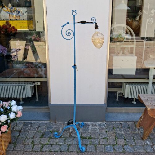 Jernlampe med højderegulering Madam Blå farvet – istandsat