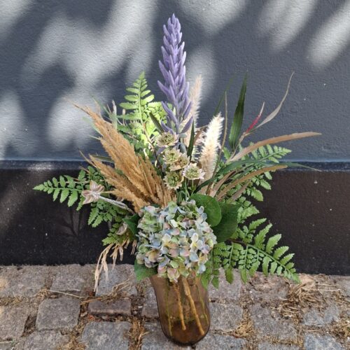 Smuk buket med Lupin og Pampas