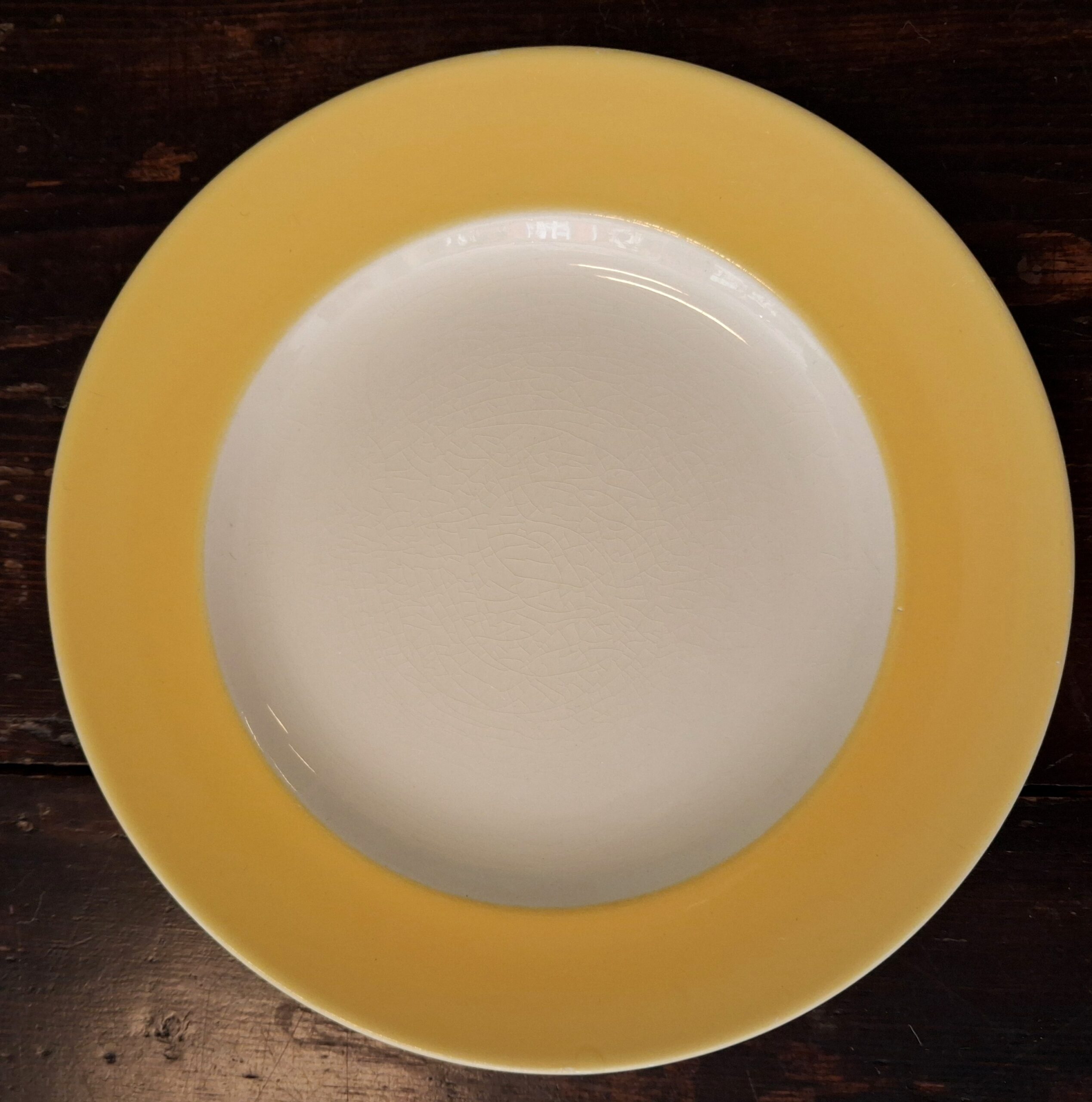 Fin gul Aluminia frokost tallerken