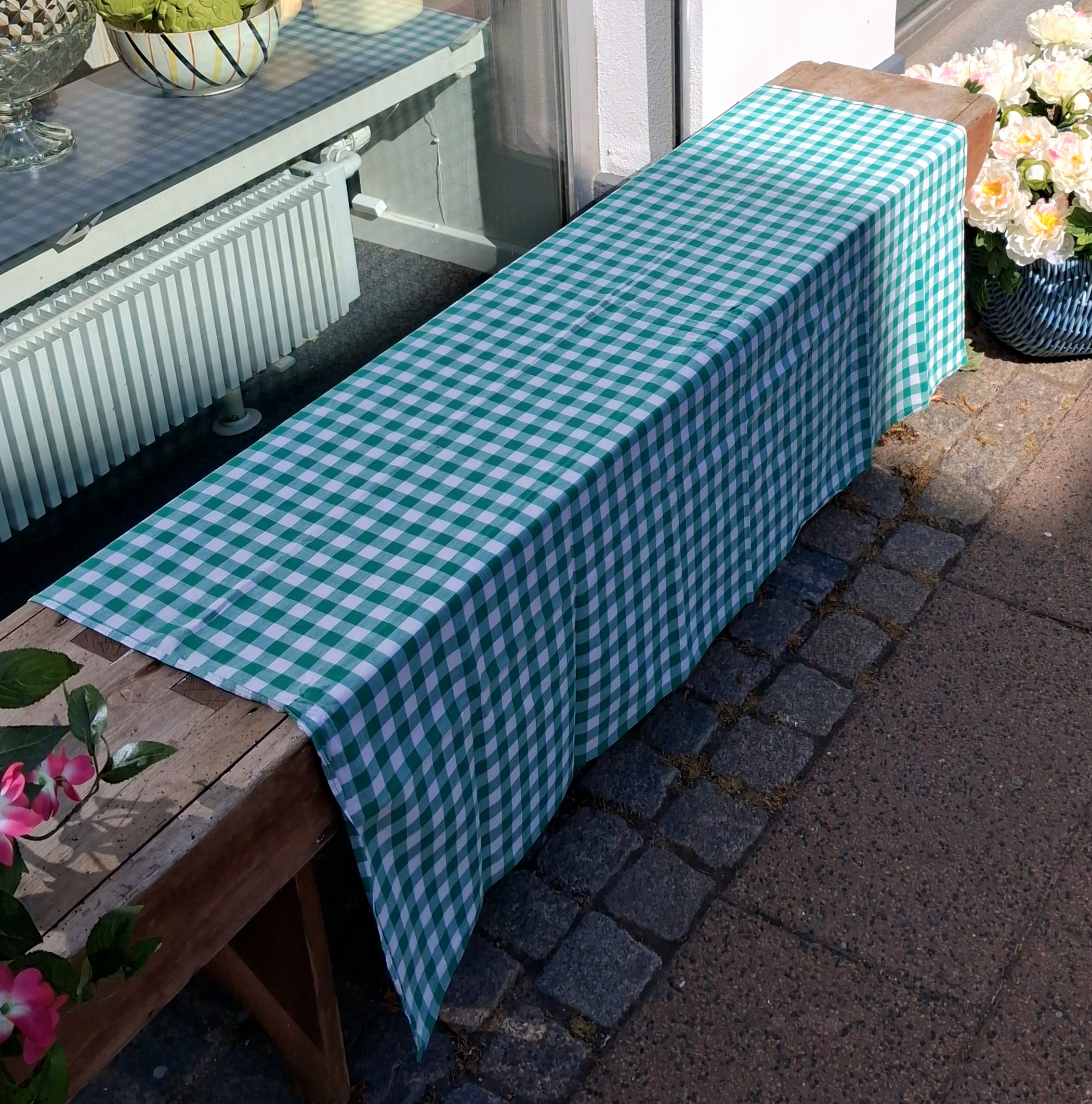 Flot retro dug i grønne tern