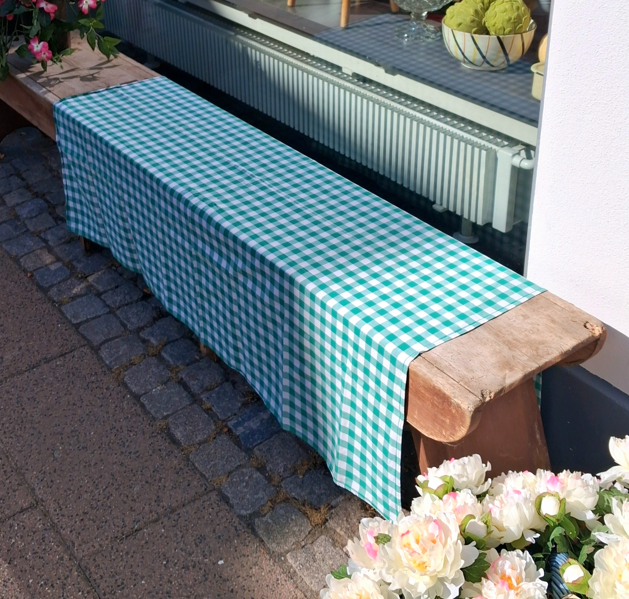 Flot retro dug i grønne tern
