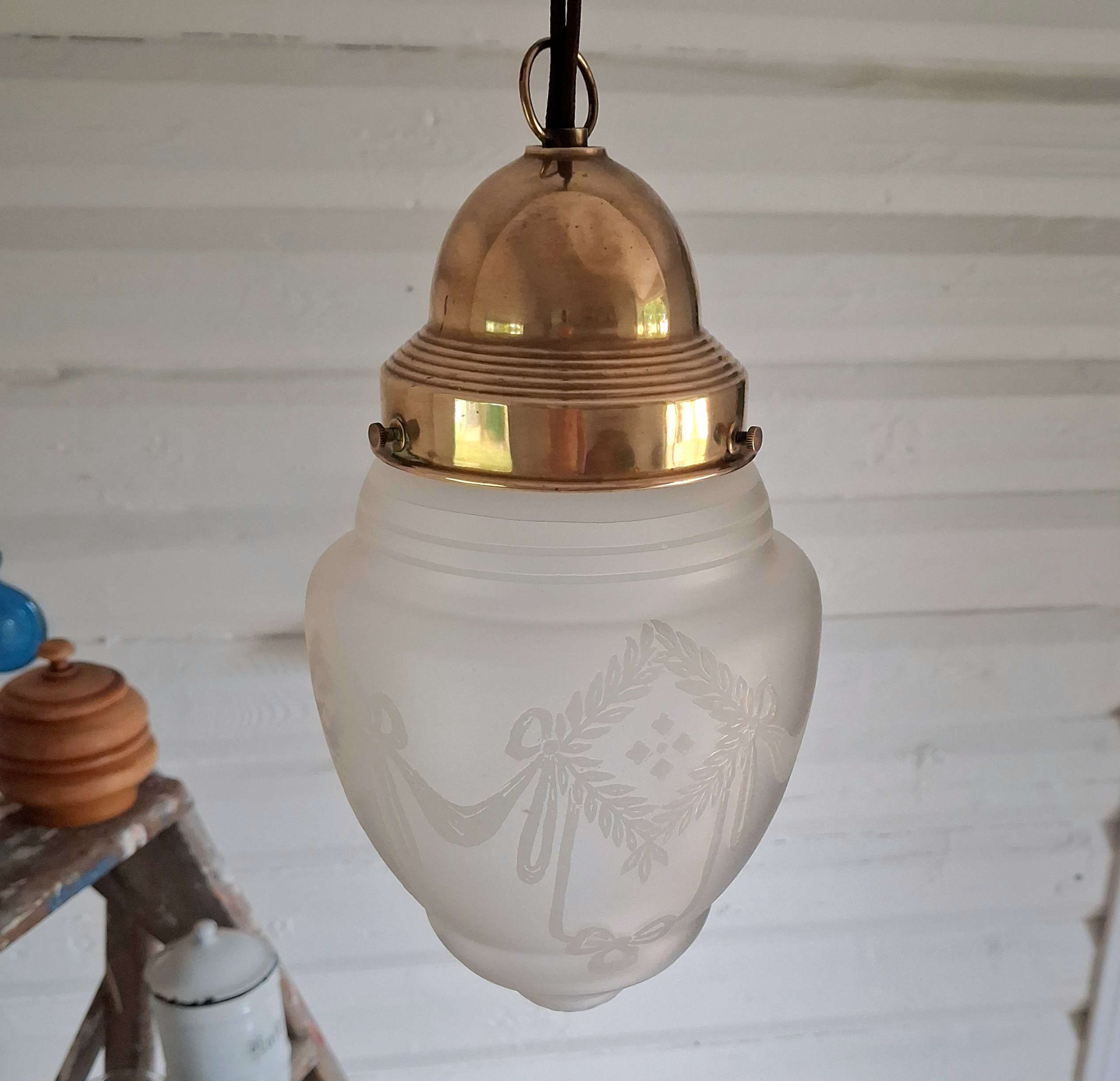 Smuk gammel loftlampe