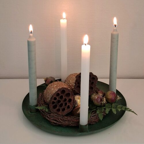 Flot rustik Adventbakke i recycled metal