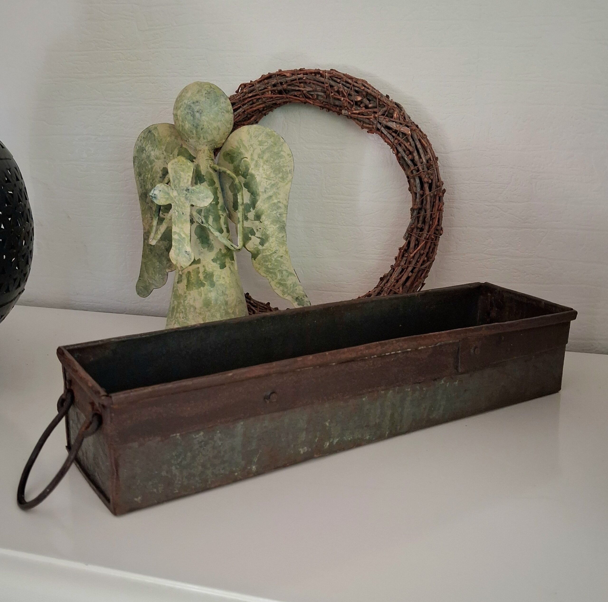 Rustik recycled metalbakke