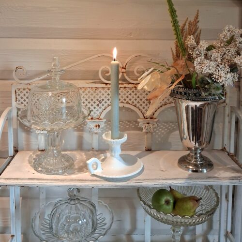 Elegant hvid Kammerstage i porcelæn