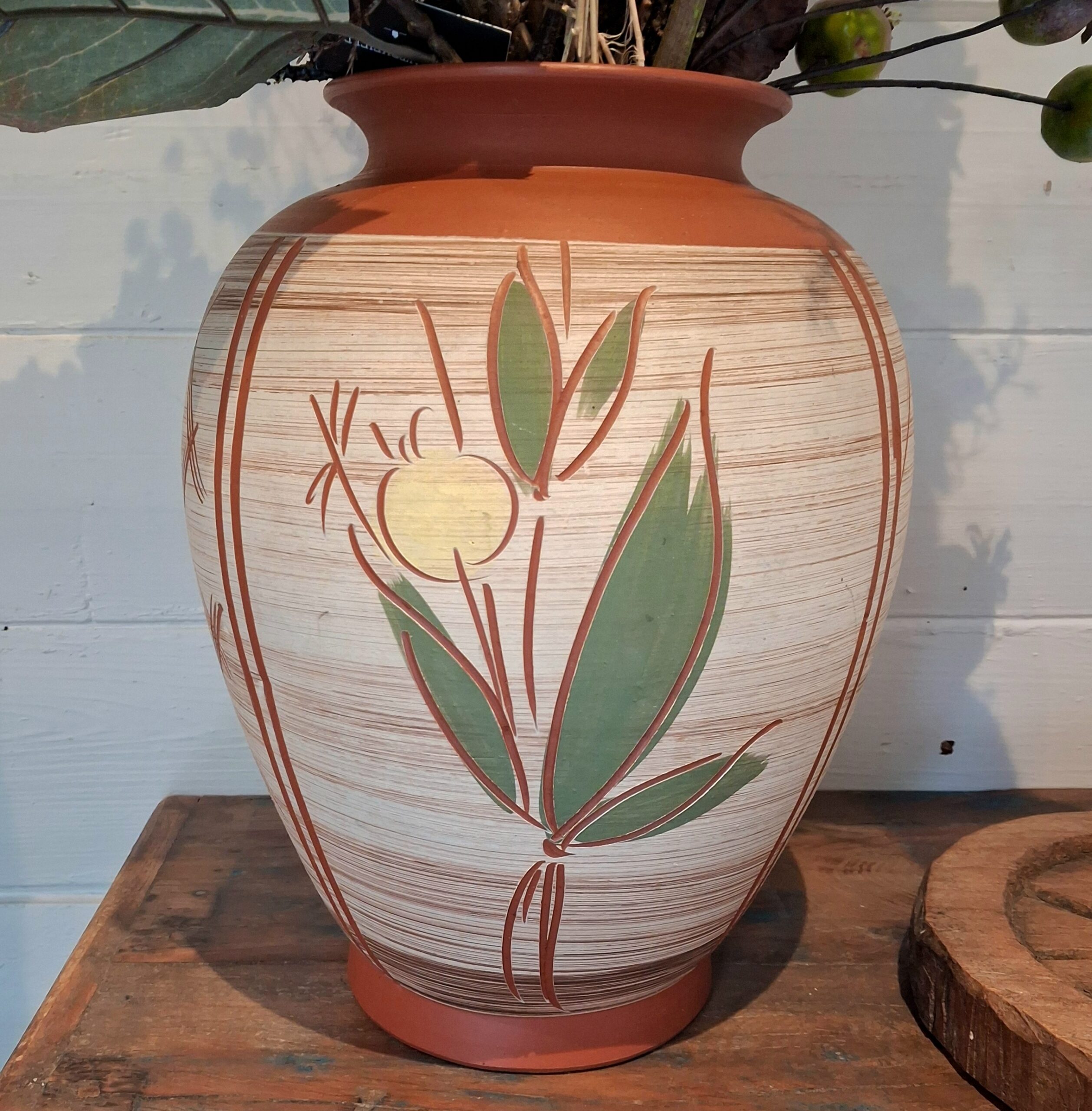 Smuk gammel blomster krukke