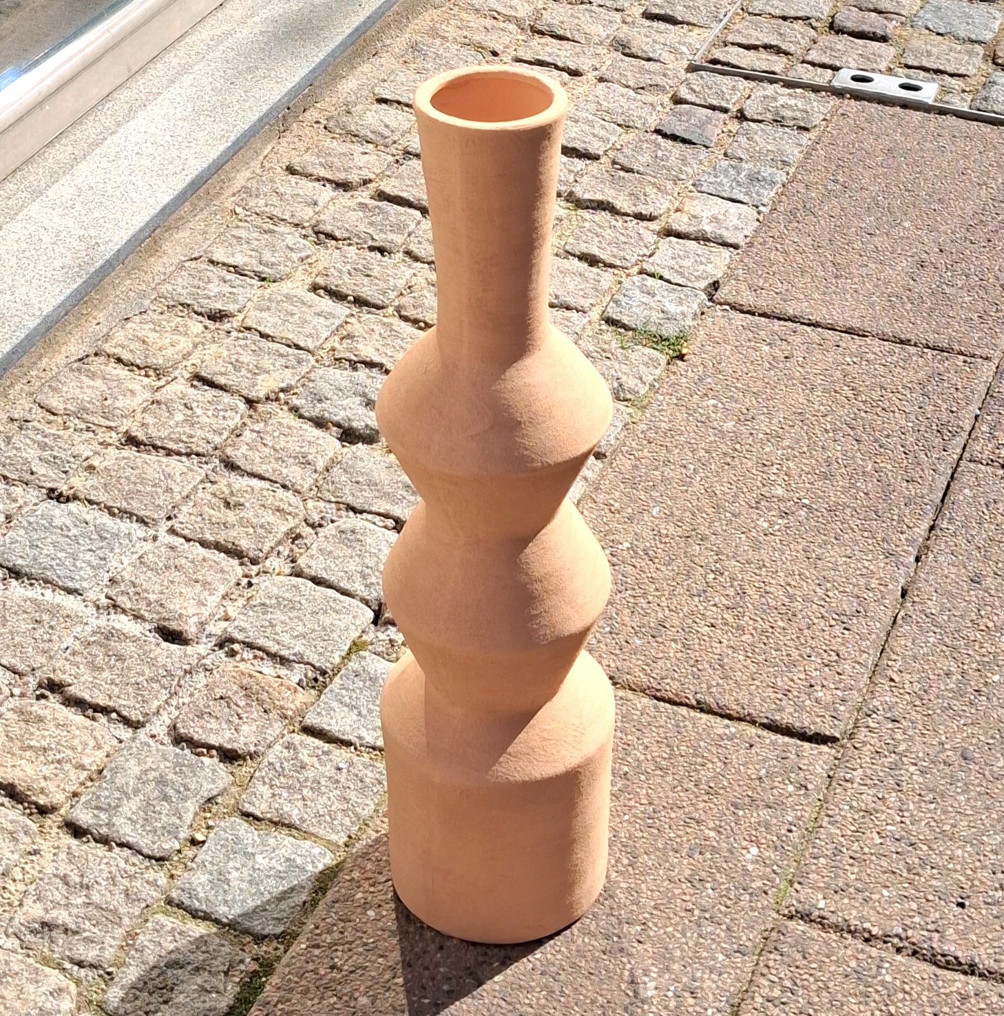Elegant gulvvase i smukt rustikt look "terracotta" - ny