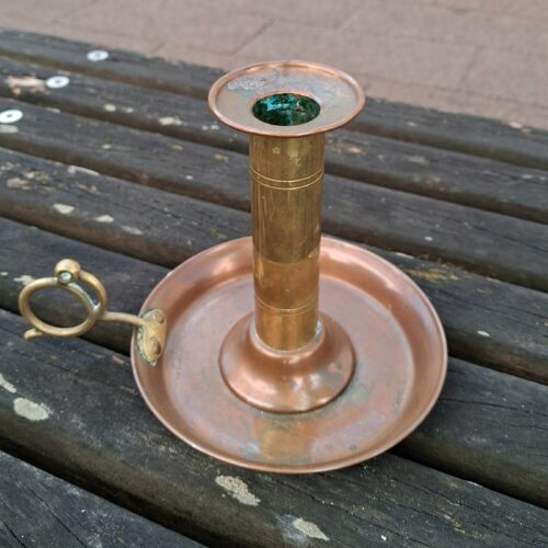 Gammel Kammerstage med hejs i kobber/messing