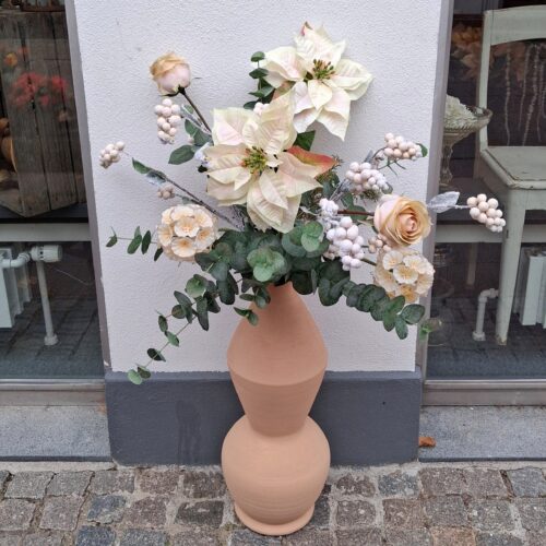 Stor kunstig fløde / rosa julestjerne stilk