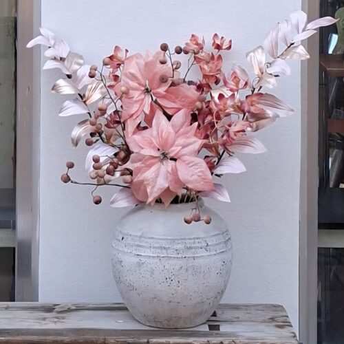 Elegant kunstig metallic julestjerne – flot lyserød
