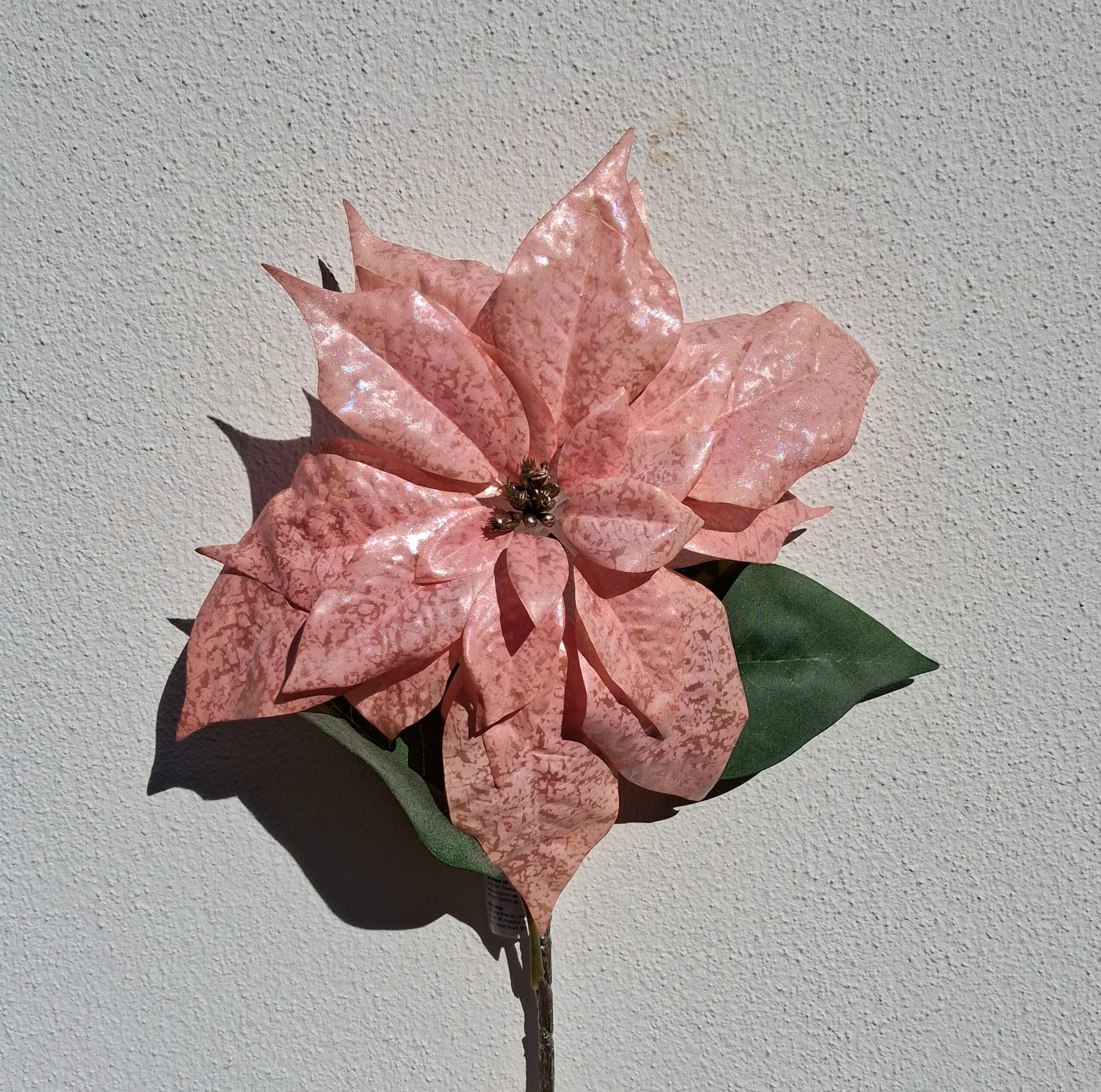 Elegant kunstig metallic Julestjerne - flot lyserød