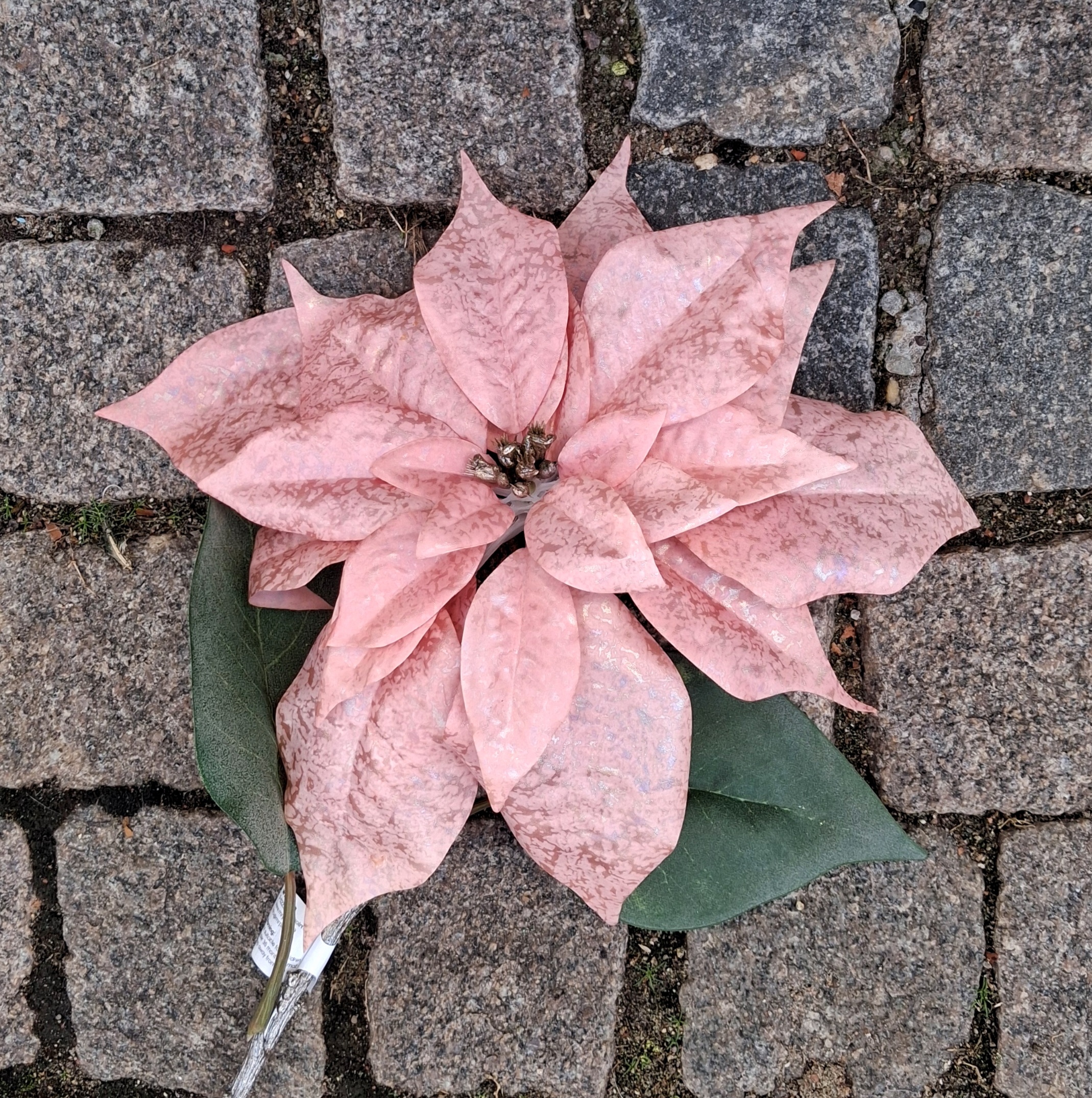 Elegant kunstig metallic Julestjerne - flot lyserød
