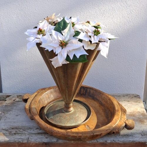 Flot rustik metalvase – recycled